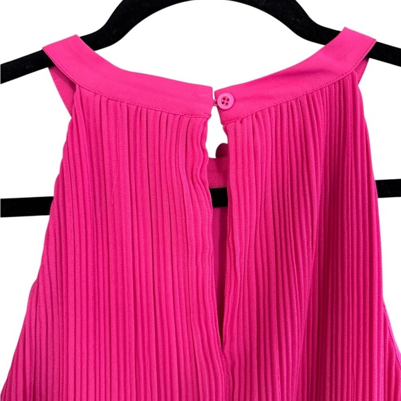 CeCe Fuchsia Pleated Sleeveless Blouse - Picture 9 of 9